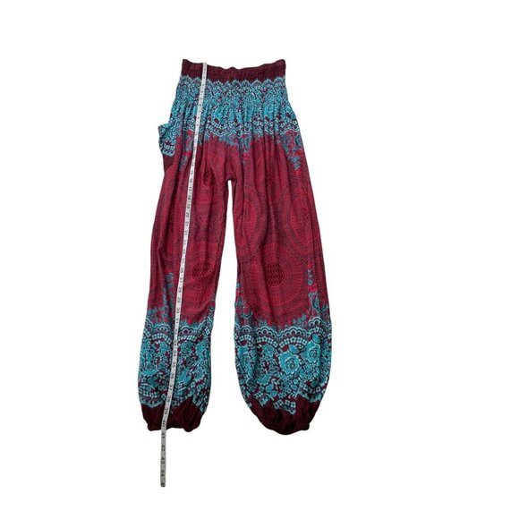 Harem Pants Multicolor Loose Pull On Casual - Picture 8 of 10